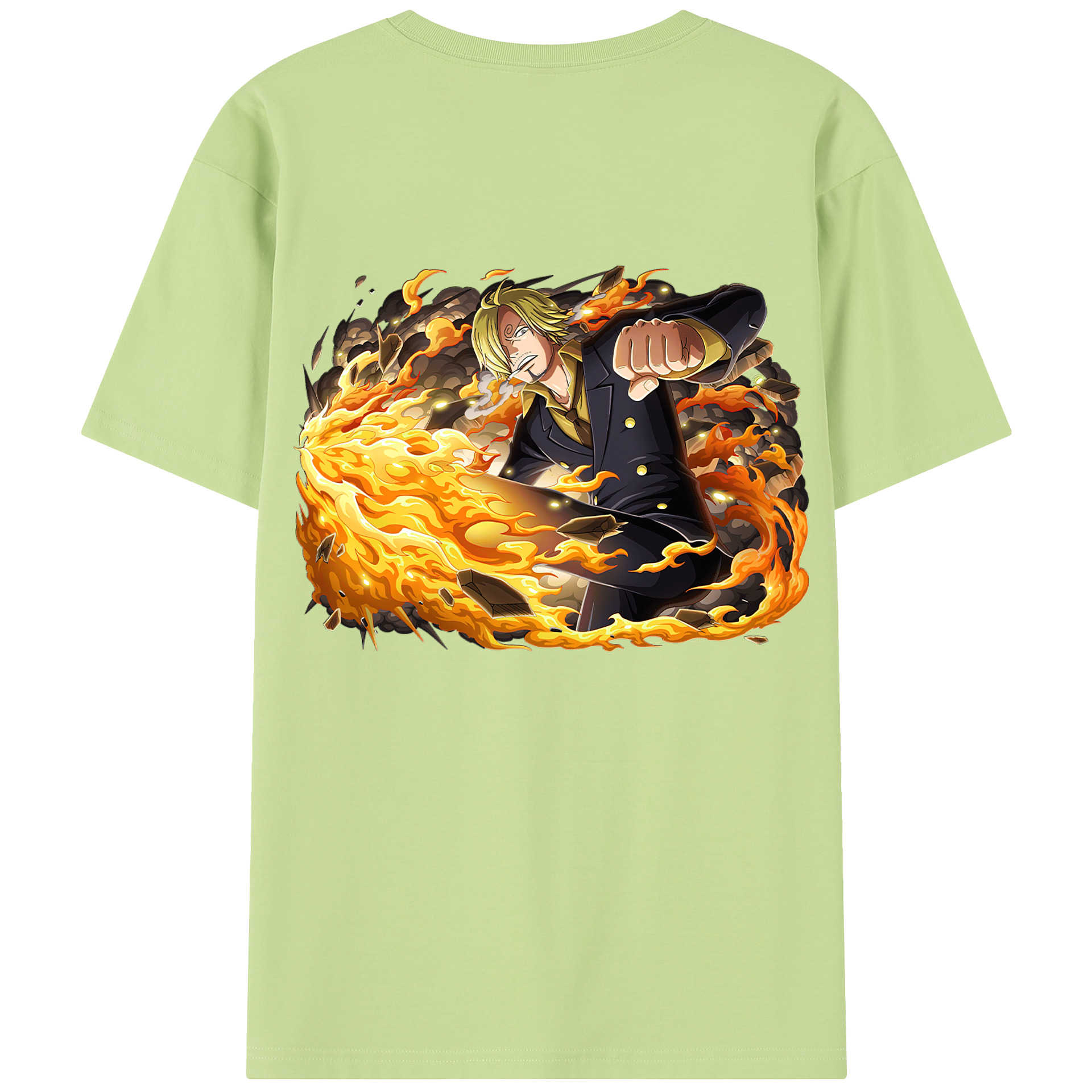 ワンピース サンジ ONE PIECE Sanji 綿100％半袖Tシャツ（背面プリント）